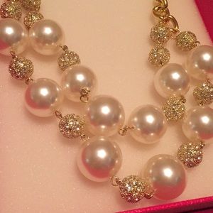 Lilly Pulitzer pearl and pavé necklace